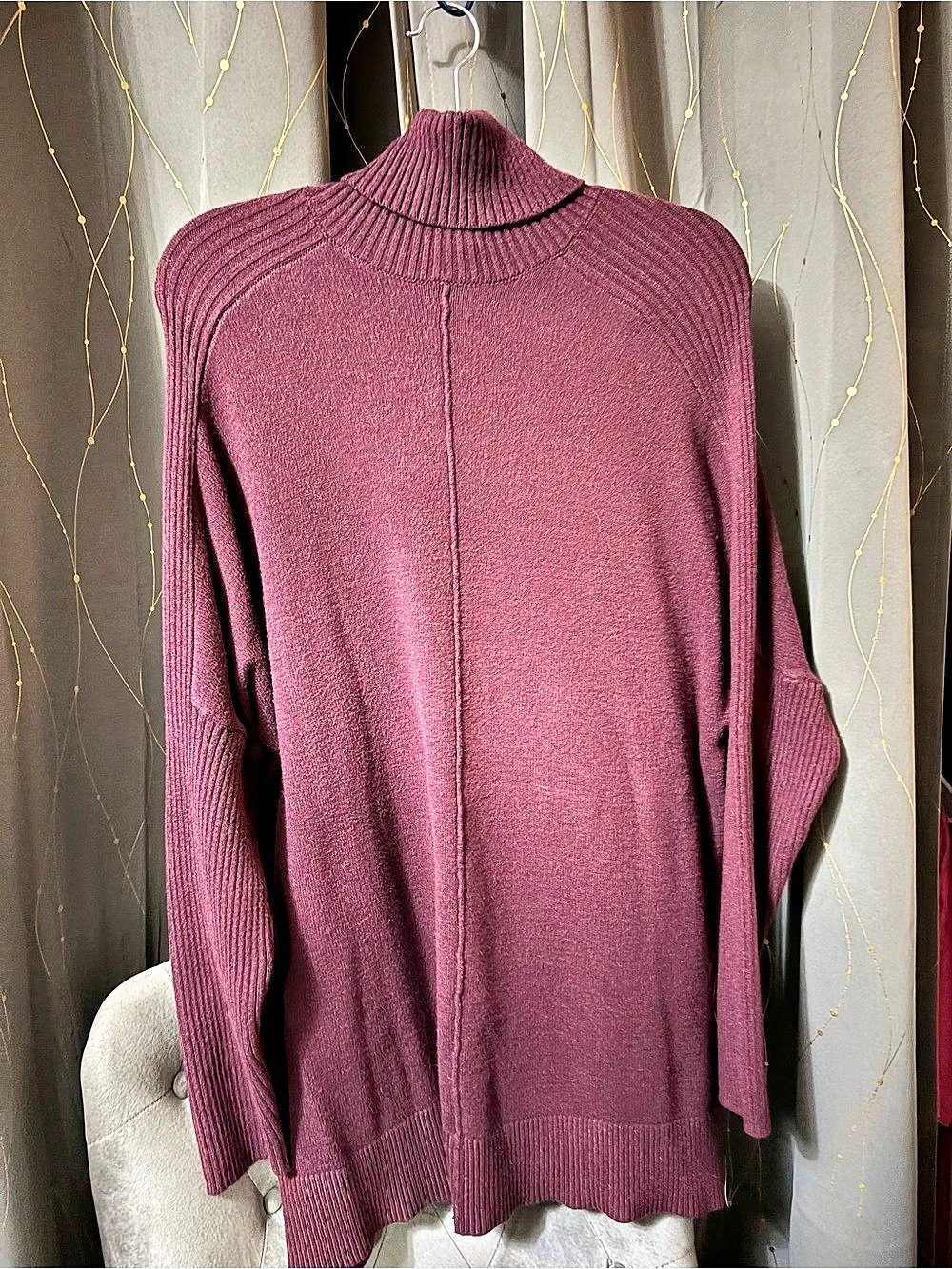 Time and Tru Turtleneck Sweater in Purple Size XL (16-18)